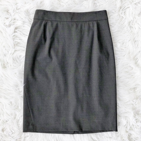 Theory Joanie Sevona Stretch Wool Pencil Skirt In Size 12 - Picture 3 of 13